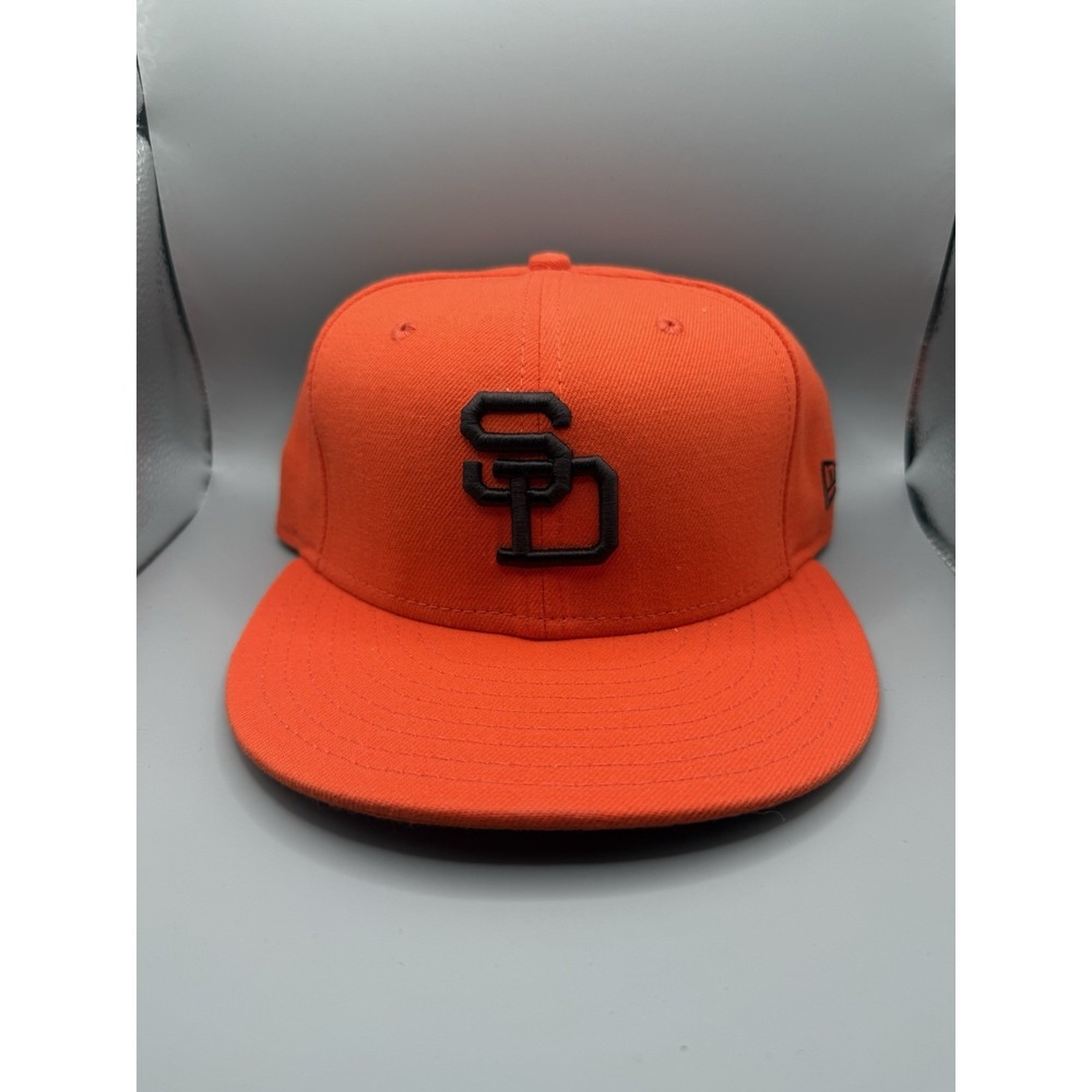 San Diego Padres New Era 59FIFTY Fitted Hat 7 1/4 Orange Black MLB Baseball